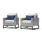 Chaises de jardin Milo Grey 2 pièces Sunbrella