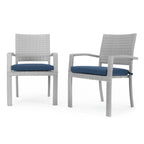 Ensemble de patio Portofino Comfort 17 pièces en bois de luxe avec mouvement et toile Sunbrella
