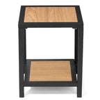 Table d'appoint de patio à 2 niveaux toutes saisons Cadre en aluminium - 15,75 L * 15,75 W * 19,68 H