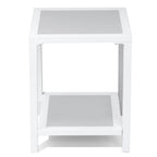 Table d'appoint de patio à 2 niveaux toutes saisons Cadre en aluminium - 15,75 L * 15,75 W * 19,68 H