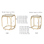 Glitzhome Tables d'appoint gigognes modernes en verre et métal (lot de 2)