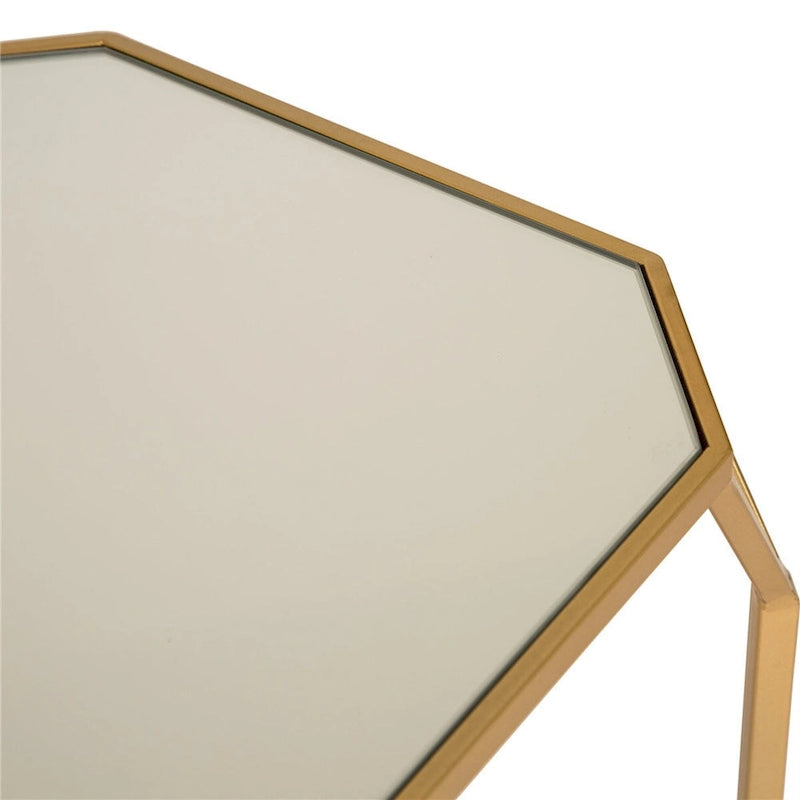 Glitzhome Tables d'appoint gigognes modernes en verre et métal (lot de 2)