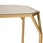 Glitzhome Tables d'appoint gigognes modernes en verre et métal (lot de 2)