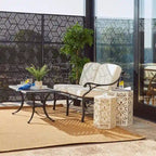Glitzhome Lot de 2 tabourets de jardin d'extérieur à motif floral – 14W x 14D x 19.25H
