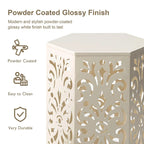 Glitzhome Lot de 2 tabourets de jardin d'extérieur à motif floral – 14W x 14D x 19.25H