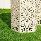Glitzhome Lot de 2 tabourets de jardin d'extérieur à motif floral – 14W x 14D x 19.25H