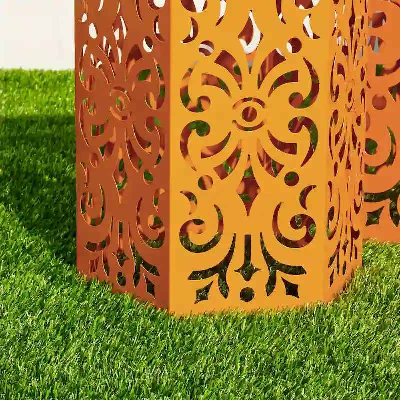 Glitzhome Lot de 2 tabourets de jardin d'extérieur à motif floral – 14W x 14D x 19.25H