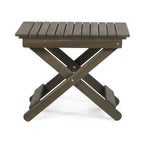 Table d'appoint pliante en bois d'extérieur, 15P x 22,75L x 18,25H