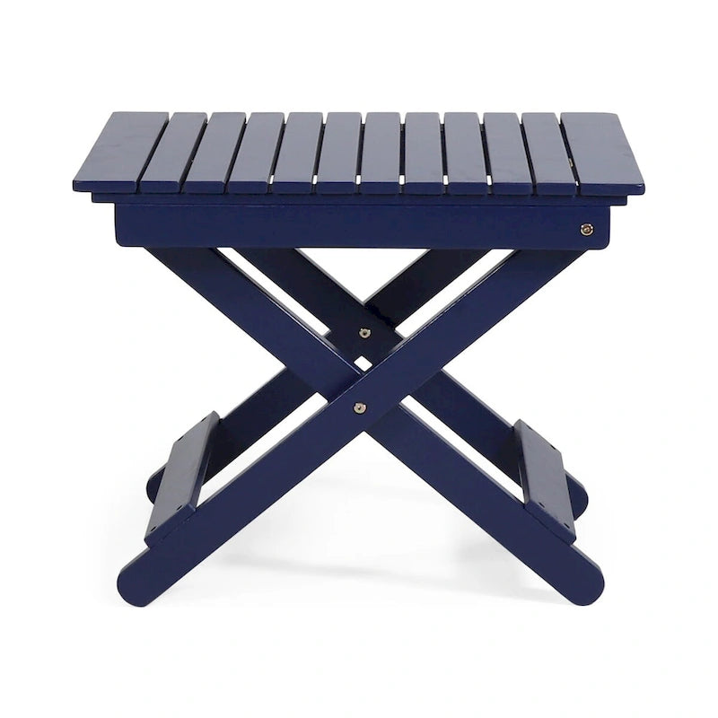 Table d'appoint pliante en bois d'extérieur, 15P x 22,75L x 18,25H