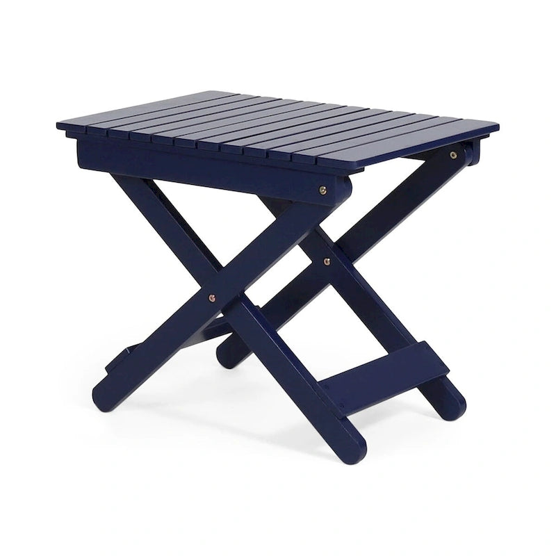 Table d'appoint pliante en bois d'extérieur, 15P x 22,75L x 18,25H