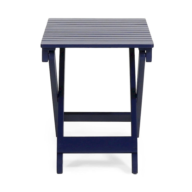 Table d'appoint pliante en bois d'extérieur, 15P x 22,75L x 18,25H