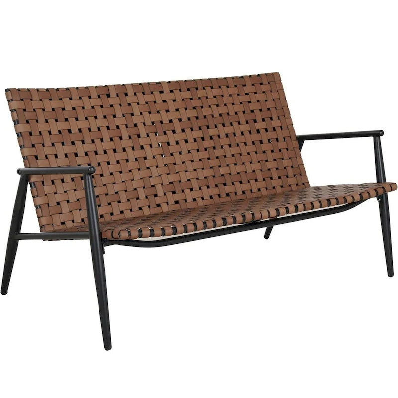 Ensemble de chaises Adirondack et table en rotin tressé pour patio