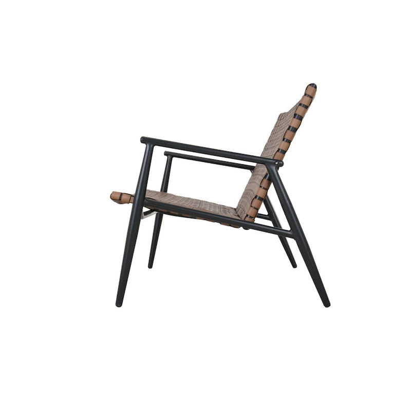 Ensemble de chaises Adirondack et table en rotin tressé pour patio