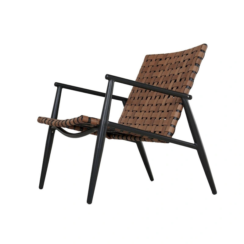 Ensemble de chaises Adirondack et table en rotin tressé pour patio