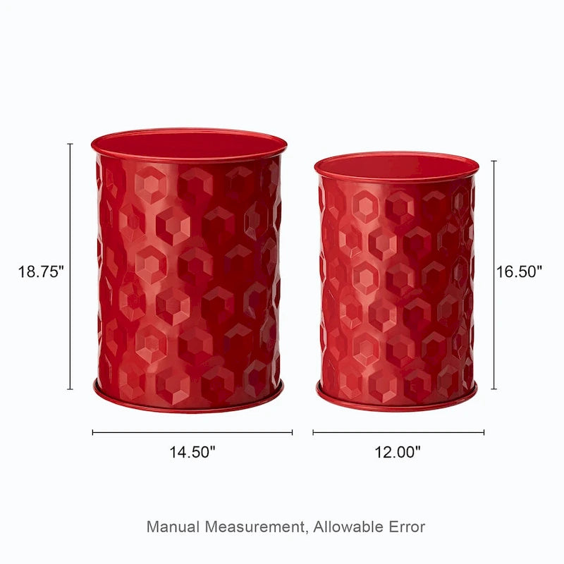 Glitzhome Lot de 2 tabourets d'appoint/tables d'extérieur en métal noir brillant - 14,25 L x 14,25 P x 18,75 H