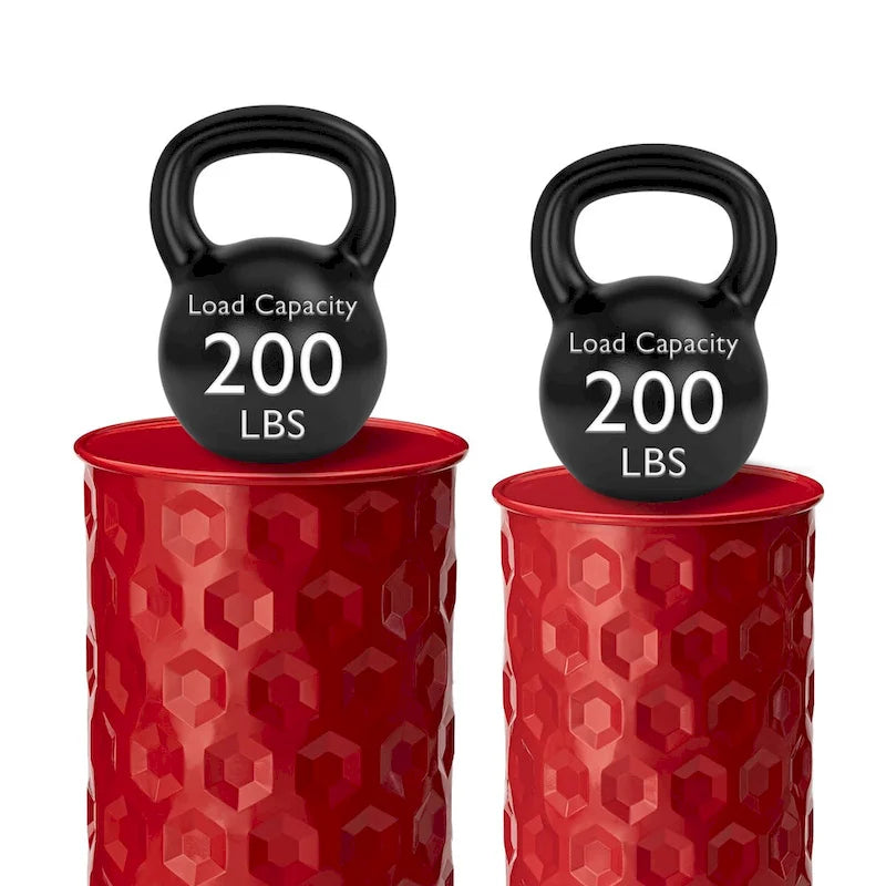 Glitzhome Lot de 2 tabourets d'appoint/tables d'extérieur en métal noir brillant - 14,25 L x 14,25 P x 18,75 H