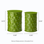 Glitzhome Lot de 2 tabourets d'appoint/tables d'extérieur en métal noir brillant - 14,25 L x 14,25 P x 18,75 H