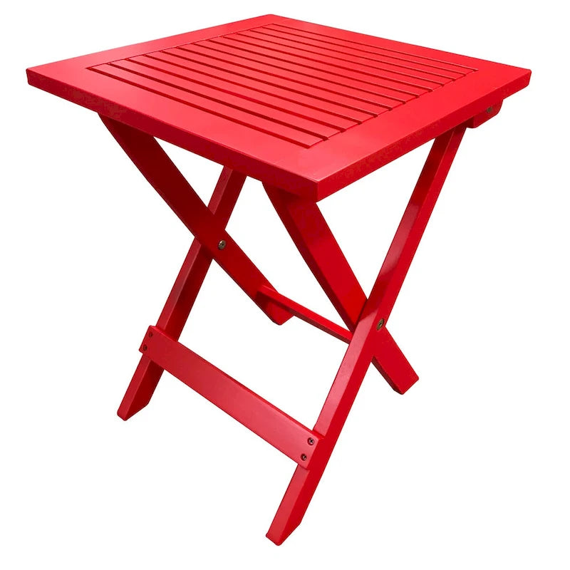 Table d'appoint pliante en bois Adirondack Leigh Country rouge