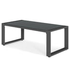 Table d'extérieur en aluminium et verre