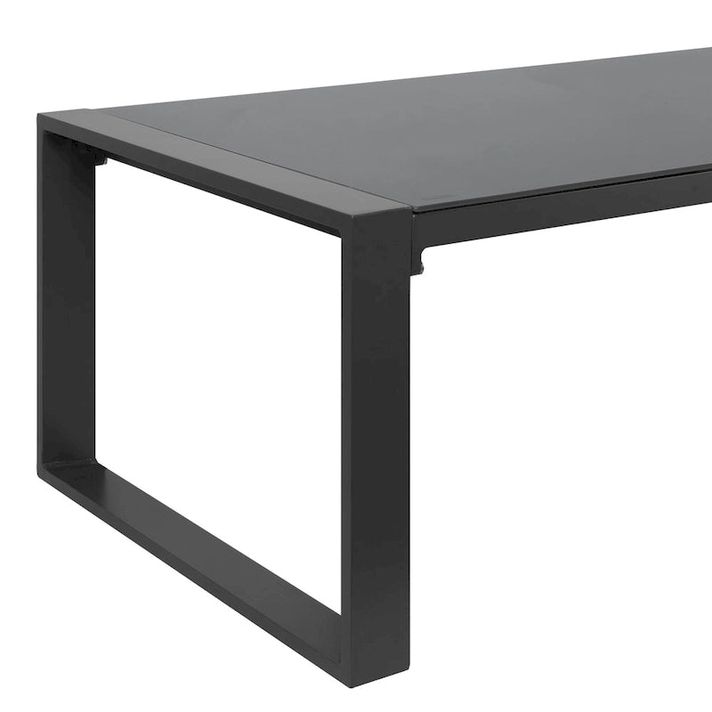 Table d'extérieur en aluminium et verre
