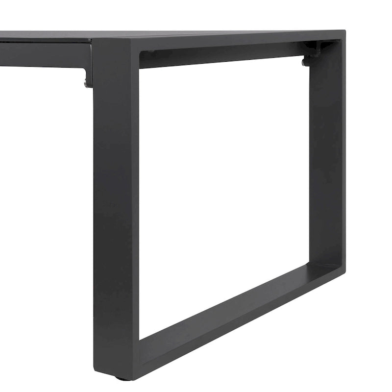 Table d'extérieur en aluminium et verre