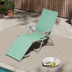 Chaise longue pliante portable d'extérieur VredHom en aluminium – 70 L x 20 l x 14 H