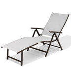 Chaise longue pliante portable d'extérieur VredHom en aluminium – 70 L x 20 l x 14 H