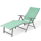 Chaise longue pliante portable d'extérieur VredHom en aluminium – 70 L x 20 l x 14 H