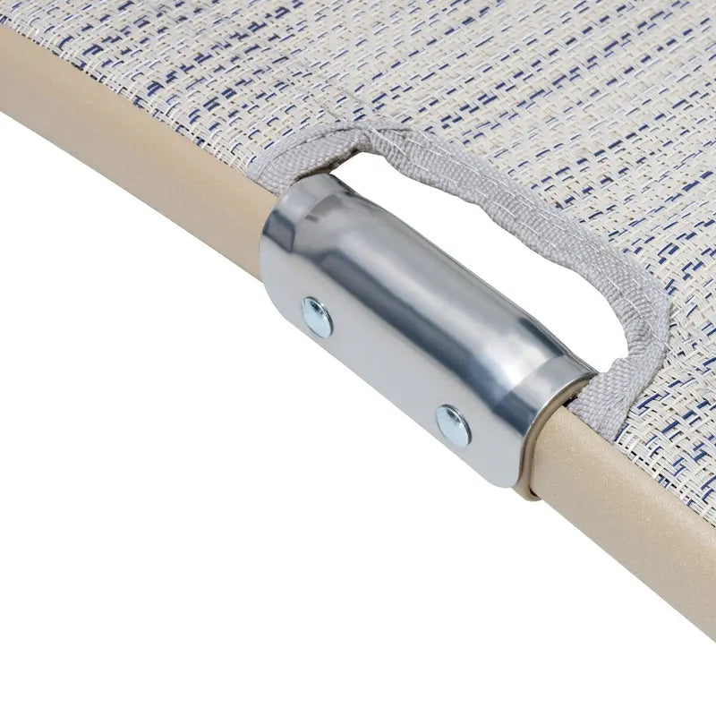 Chaise longue pliante portable d'extérieur VredHom en aluminium – 70 L x 20 l x 14 H