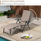 Chaise longue pliante portable d'extérieur VredHom en aluminium – 70 L x 20 l x 14 H