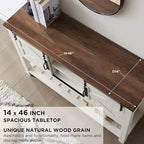 Table d'entrée de ferme, Console avec étagère de rangement, Table basse