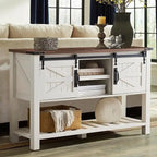 Table d'entrée de ferme, Console avec étagère de rangement, Table basse