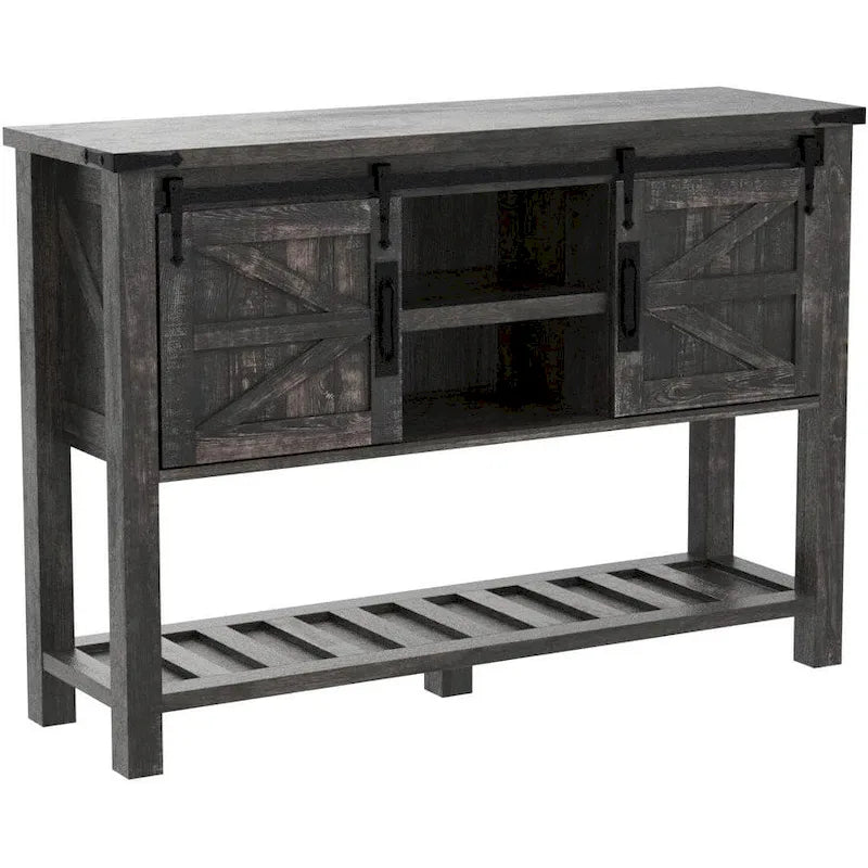 Table d'entrée de ferme, Console avec étagère de rangement, Table basse