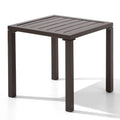 VredHom Table d'appoint carrée d'extérieur en aluminium - 40 L x 40 l x 40,5 H cm