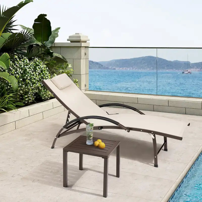 VredHom Table d'appoint carrée d'extérieur en aluminium - 40 L x 40 l x 40,5 H cm
