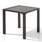 VredHom Table d'appoint carrée d'extérieur en aluminium - 40 L x 40 l x 40,5 H cm