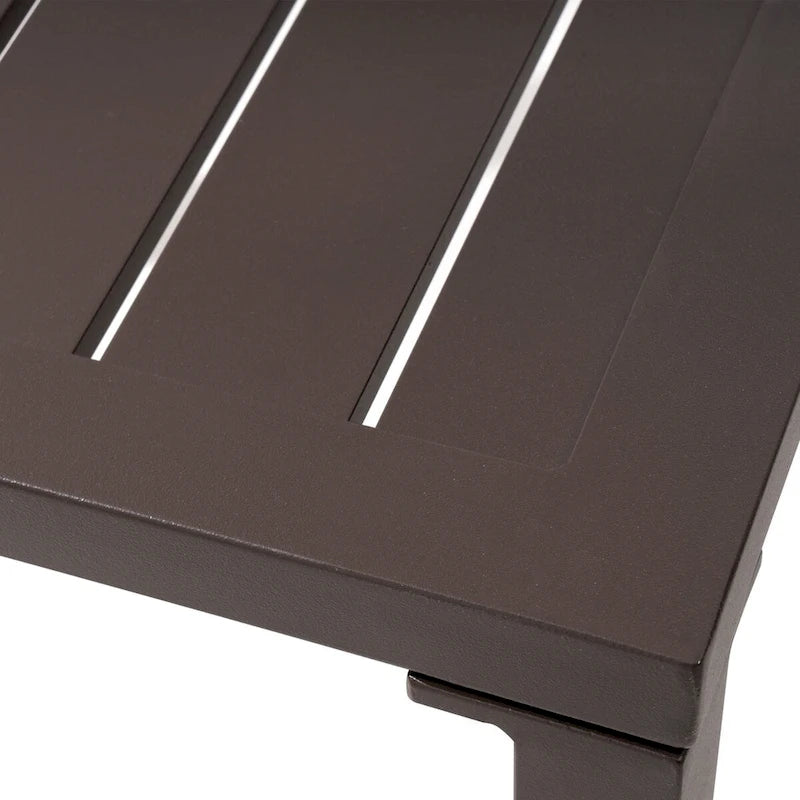 VredHom Table d'appoint carrée d'extérieur en aluminium - 40 L x 40 l x 40,5 H cm