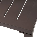 VredHom Table d'appoint carrée d'extérieur en aluminium - 40 L x 40 l x 40,5 H cm