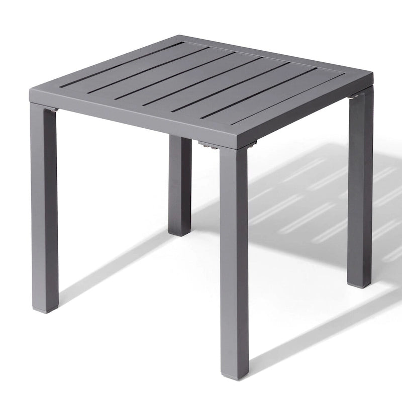 VredHom Table d'appoint carrée d'extérieur en aluminium - 40 L x 40 l x 40,5 H cm