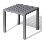 VredHom Table d'appoint carrée d'extérieur en aluminium - 40 L x 40 l x 40,5 H cm