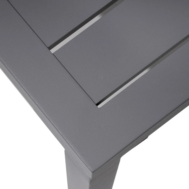 VredHom Table d'appoint carrée d'extérieur en aluminium - 40 L x 40 l x 40,5 H cm