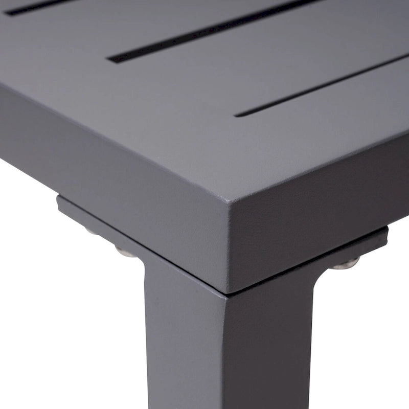 VredHom Table d'appoint carrée d'extérieur en aluminium - 40 L x 40 l x 40,5 H cm