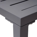 VredHom Table d'appoint carrée d'extérieur en aluminium - 40 L x 40 l x 40,5 H cm