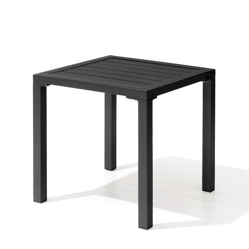 VredHom Table d'appoint carrée d'extérieur en aluminium - 40 L x 40 l x 40,5 H cm