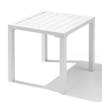 VredHom Table d'appoint carrée d'extérieur en aluminium - 40 L x 40 l x 40,5 H cm