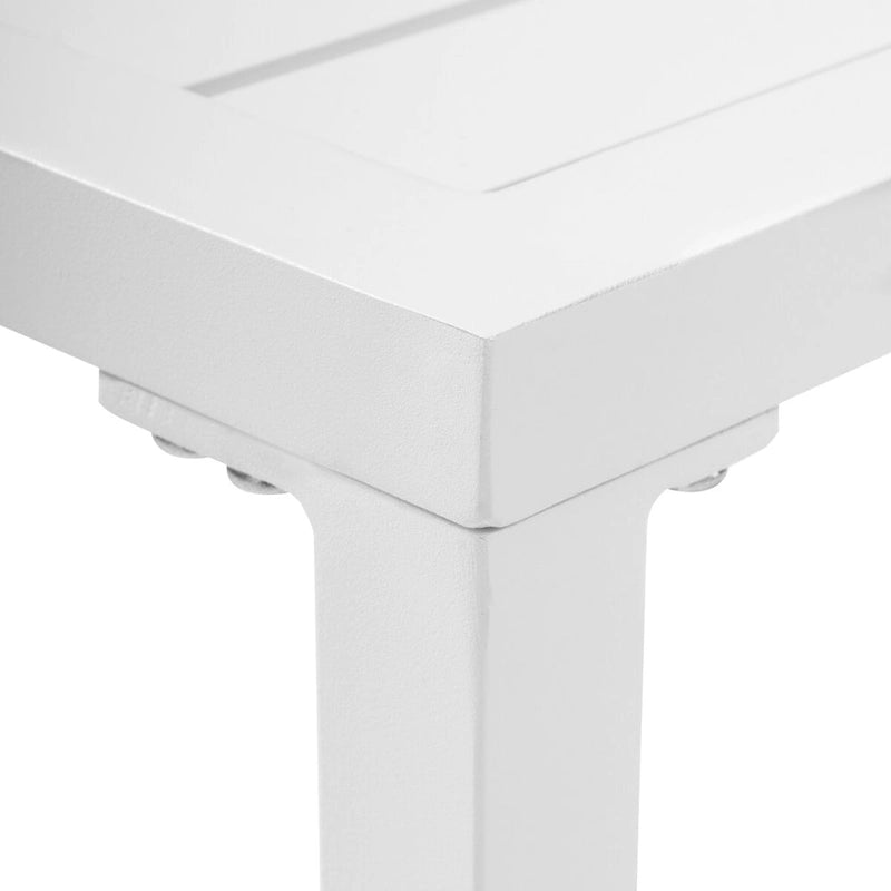 VredHom Table d'appoint carrée d'extérieur en aluminium - 40 L x 40 l x 40,5 H cm