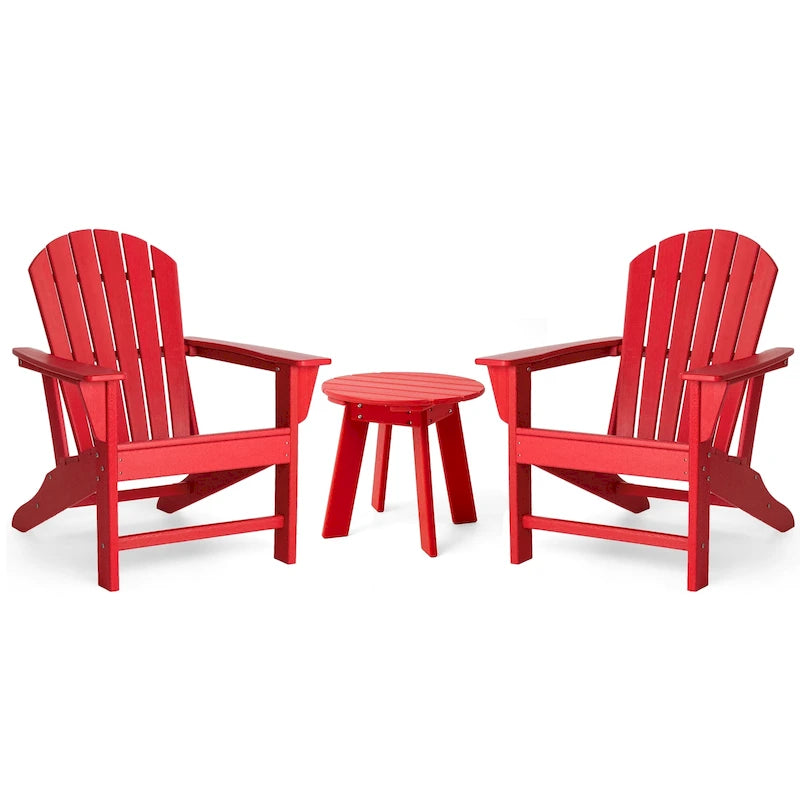 Glitzhome Elm Plus 20-36D Outdoor Patio HDPE Adirondack Side Tables