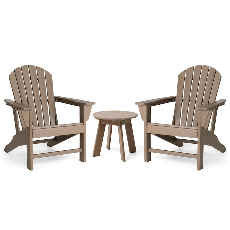 Glitzhome Elm Plus 20-36D Outdoor Patio HDPE Adirondack Side Tables