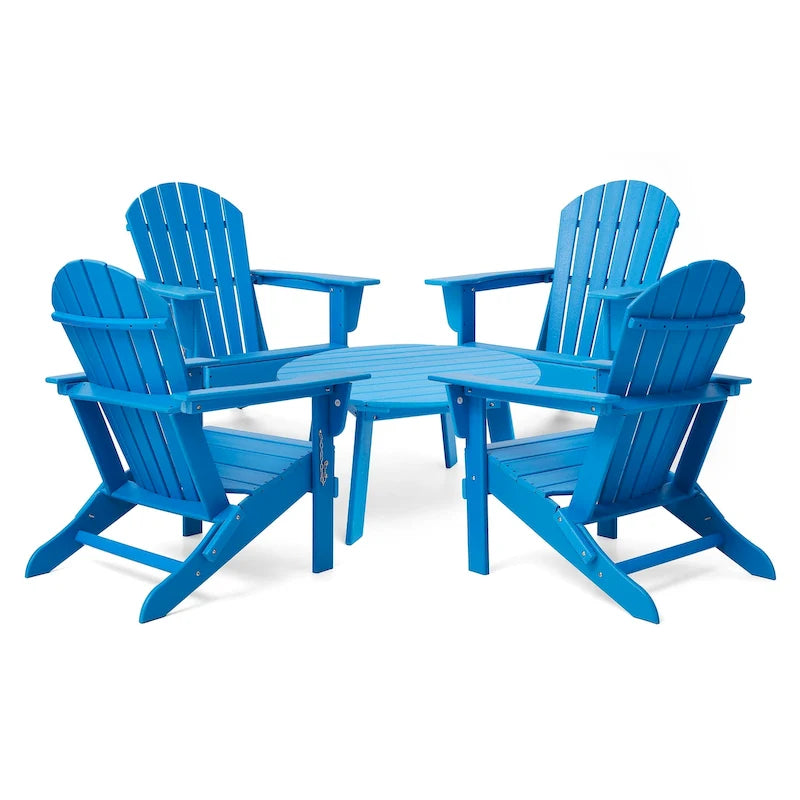 Glitzhome Elm Plus 20-36D Outdoor Patio HDPE Adirondack Side Tables