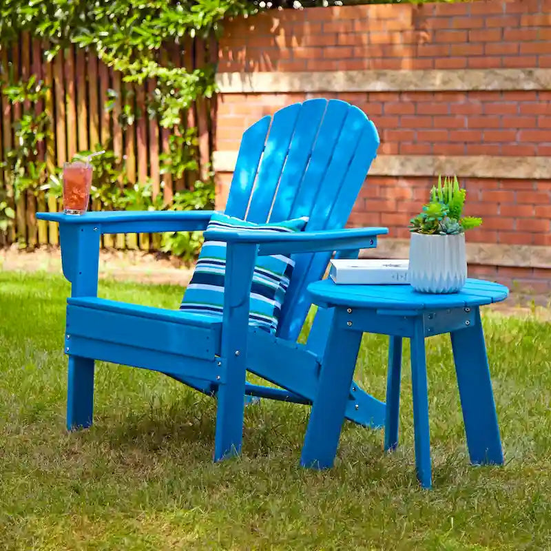 Glitzhome Elm Plus 20-36D Outdoor Patio HDPE Adirondack Side Tables